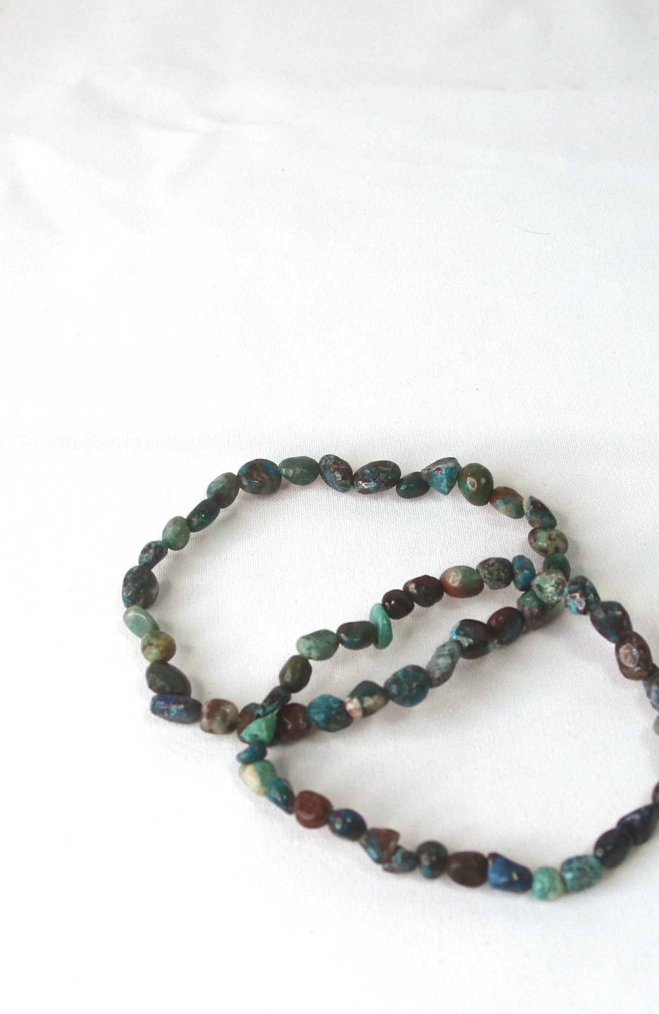 Chrysocolla 6-8mm Nugget Bead Bracelet for wrists up to 20cm